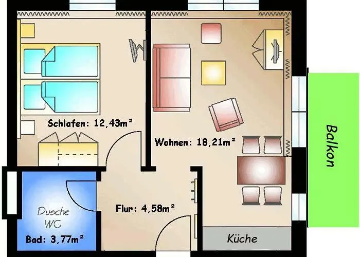 Lejlighed 14 - Sofia Haus Huehnergott